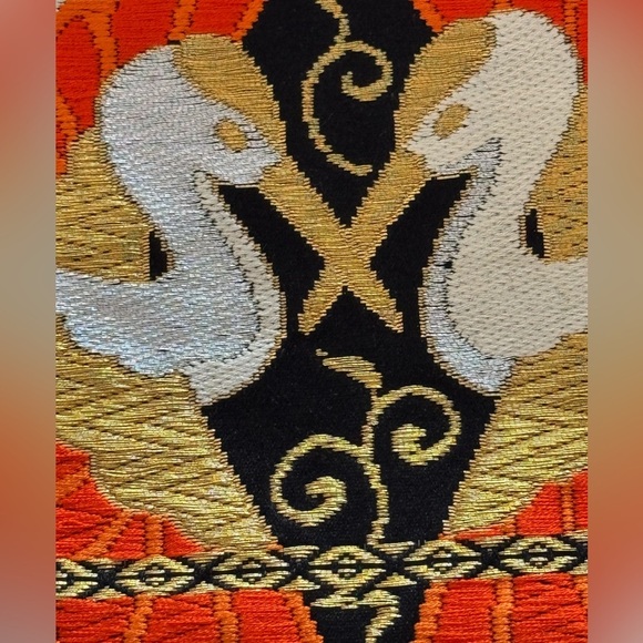 Elegant Black and Gold Japanese Table Runner 13 feet Long - Picture 7 of 8